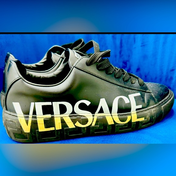 Versace Black and Yellow Luxury Sneakers